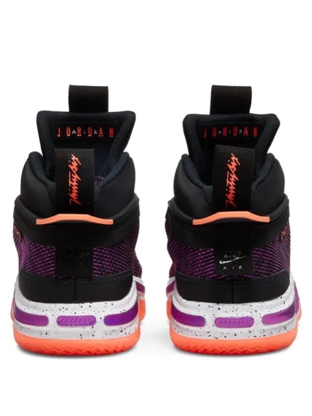 Air Jordan 36 ‘First light’ 11.5 Purple Knit Basketball Shoes with Orange Sole